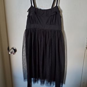 Black ruffle dress